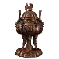 laojunlu a hand crafted gem set incense burner in pure copper from the collection antique bronze masterpiece collection of