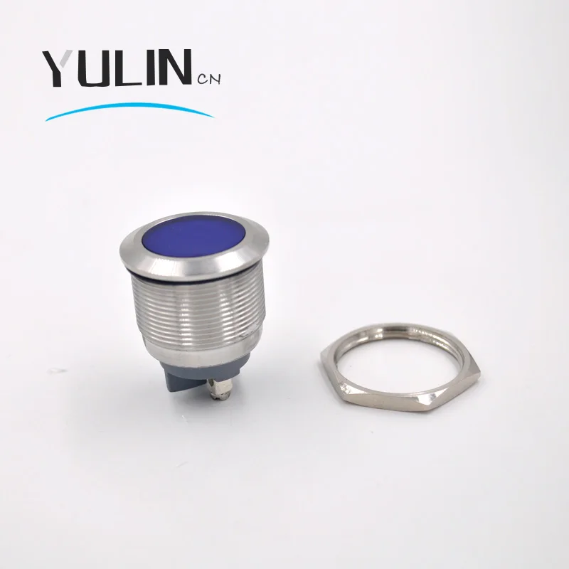 25 мм металлическая Светодиодная панель индикатор сигнала приборной панели