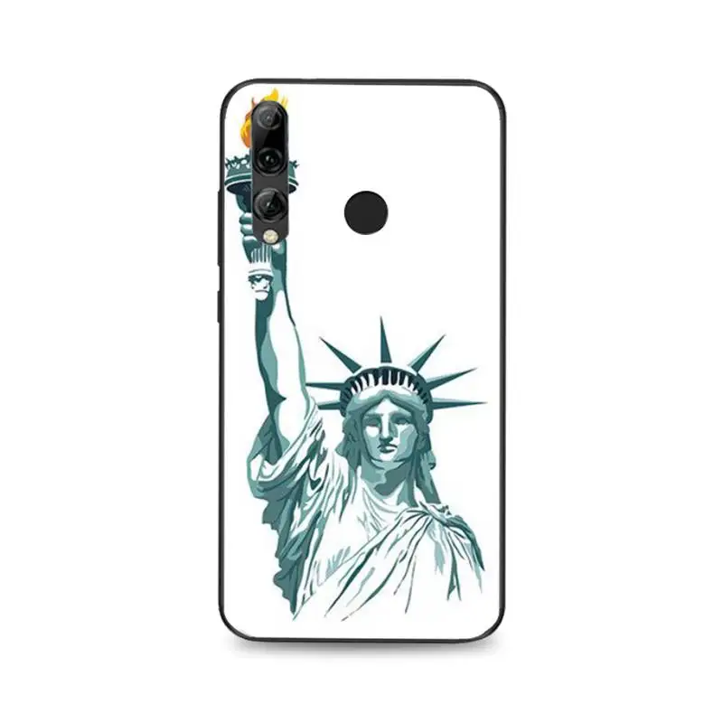 

YJYDNHBD Statue of Liberty New York Phone Case Cover For Huawei Honor 8X 9 10 20 Lite 7A 7C 10i 9X play 8C 9XPro