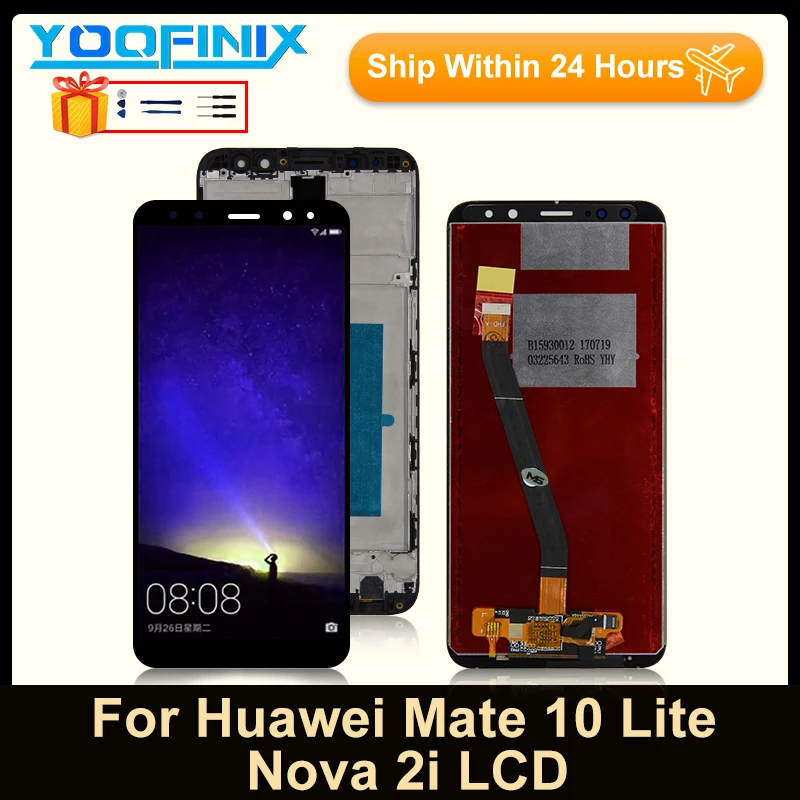 ЖК-дисплей в сборе для Huawei Mate 10 Lite 5 9 дюйма запасные части Nova 2i аналогичный дисплею