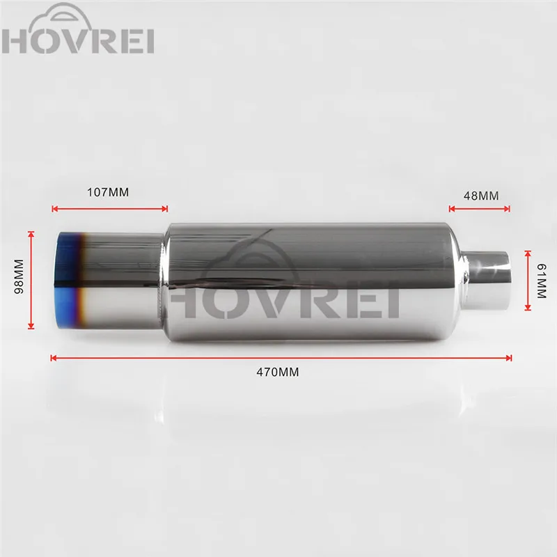 Универсальный 2 &quotвход 3&quot выход хром гоночный автомобиль глушитель трубы