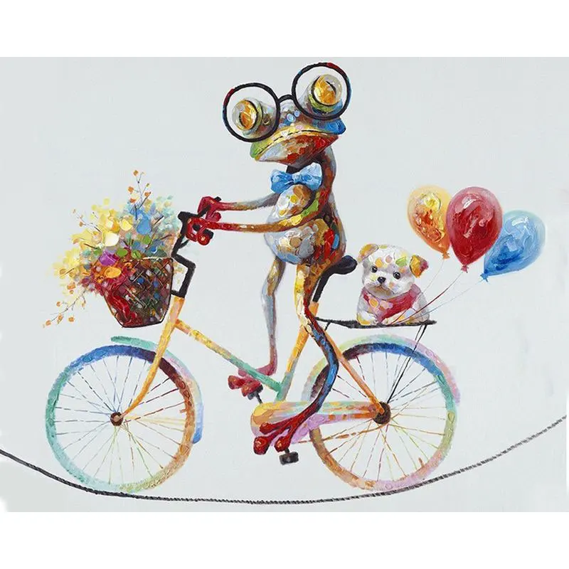 Мультяшная картина Картина маслом с изображением животных краска по номеру для