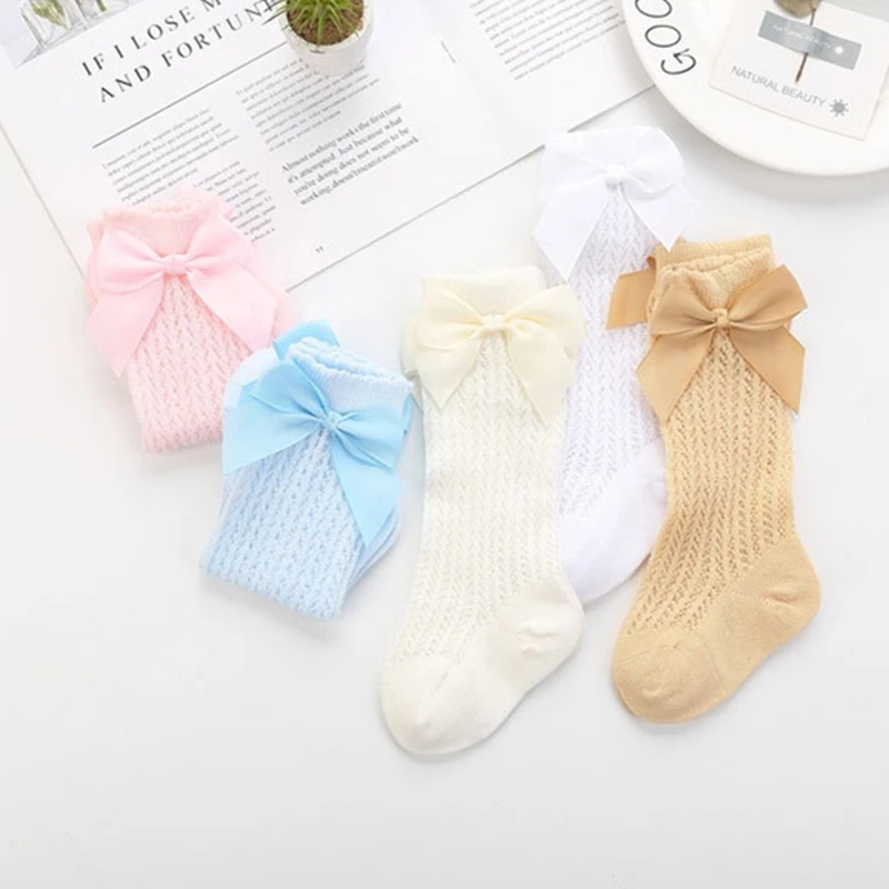 2021 летние носки для маленьких девочек хлопковые сетчатые дышащие белые от 0 до 3
