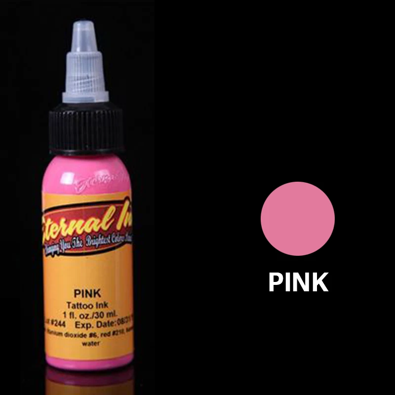 pink Макияж Перманентная Татуировка набор чернил пигмент pigmentos цвет татуировки tinta tatuaje чернила для татуировки encre tatouage динамические чернила - Color: pink