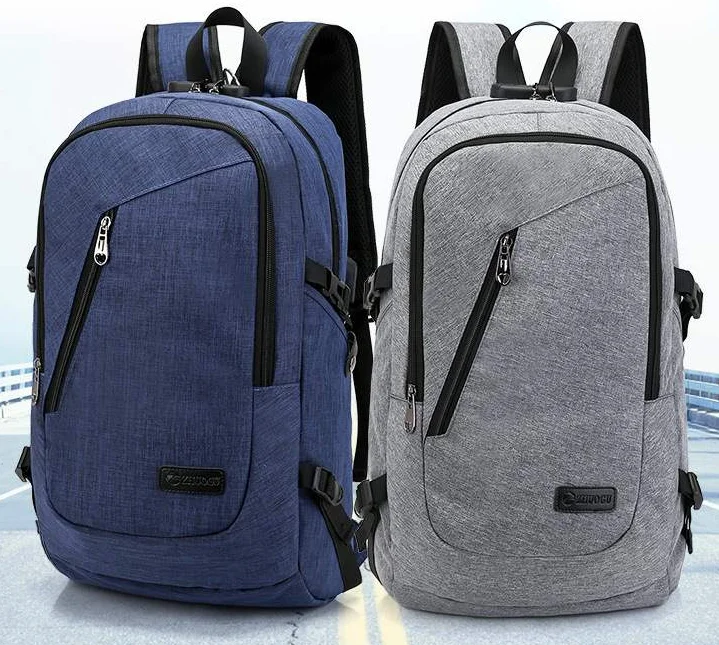 Студенческая школьная сумка в студенческом стиле унисекс с usb портом для зарядки деловой водонепроницаемый