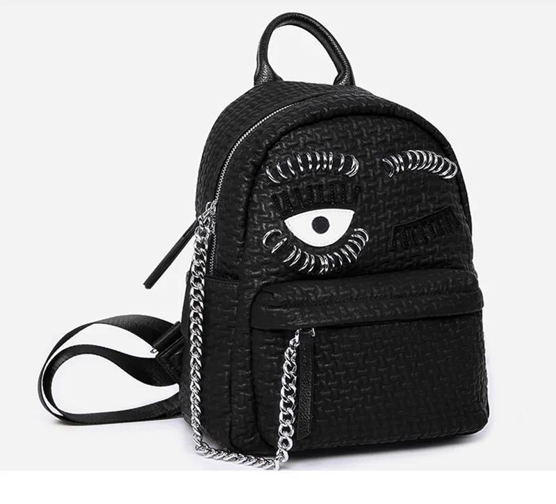 Женский рюкзак из овечьей кожи, новинка, кожаный рюкзак Ins Super Fire Eyes Wild, женский рюкзак из мягкой кожи для путешествий