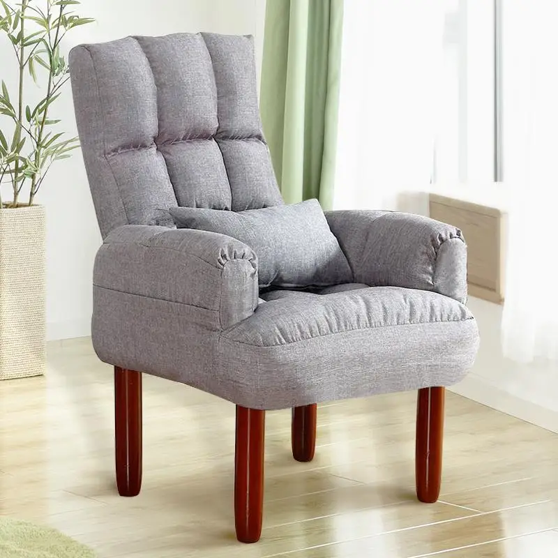 Lazy sofa TV computer chair feeding breastfeeding Japanese folding recliner single fabric |