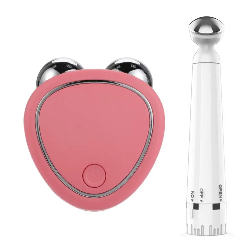 

2pc Facial Massage + Eye Massage Pen EMS Facial Microcurrent Face Lift Machine Skin Tightening Rejuvenation Skin Care Tool