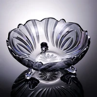 european modern creative household living room crystal glass personality snack and fruit plate coffee table candy plate