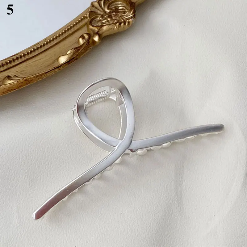 

1PC New Barrettes Hair Clips Hair Claw For Women Metal Hairpins Hair Crab Claws Girl Makeup Washing Face Tool Accessories Decor