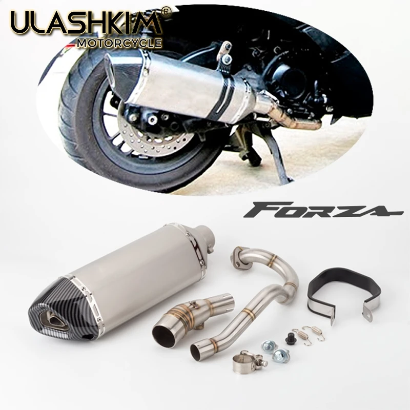 

Выхлопной глушитель для скутера для HONDA For Za 300 Forza300, выхлопная труба, передняя выхлопная труба для мотоцикла, полная система