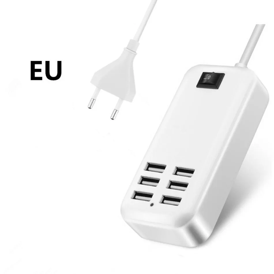 5 В/3 А 6 портов быстрое USB зарядное устройство настенное зарядное устройство Быстрая Зарядка адаптер зарядное устройство EU/US Разъем для iPad iphone Xiaomi все зарядное устройство для смартфонов - Тип штекера: EU