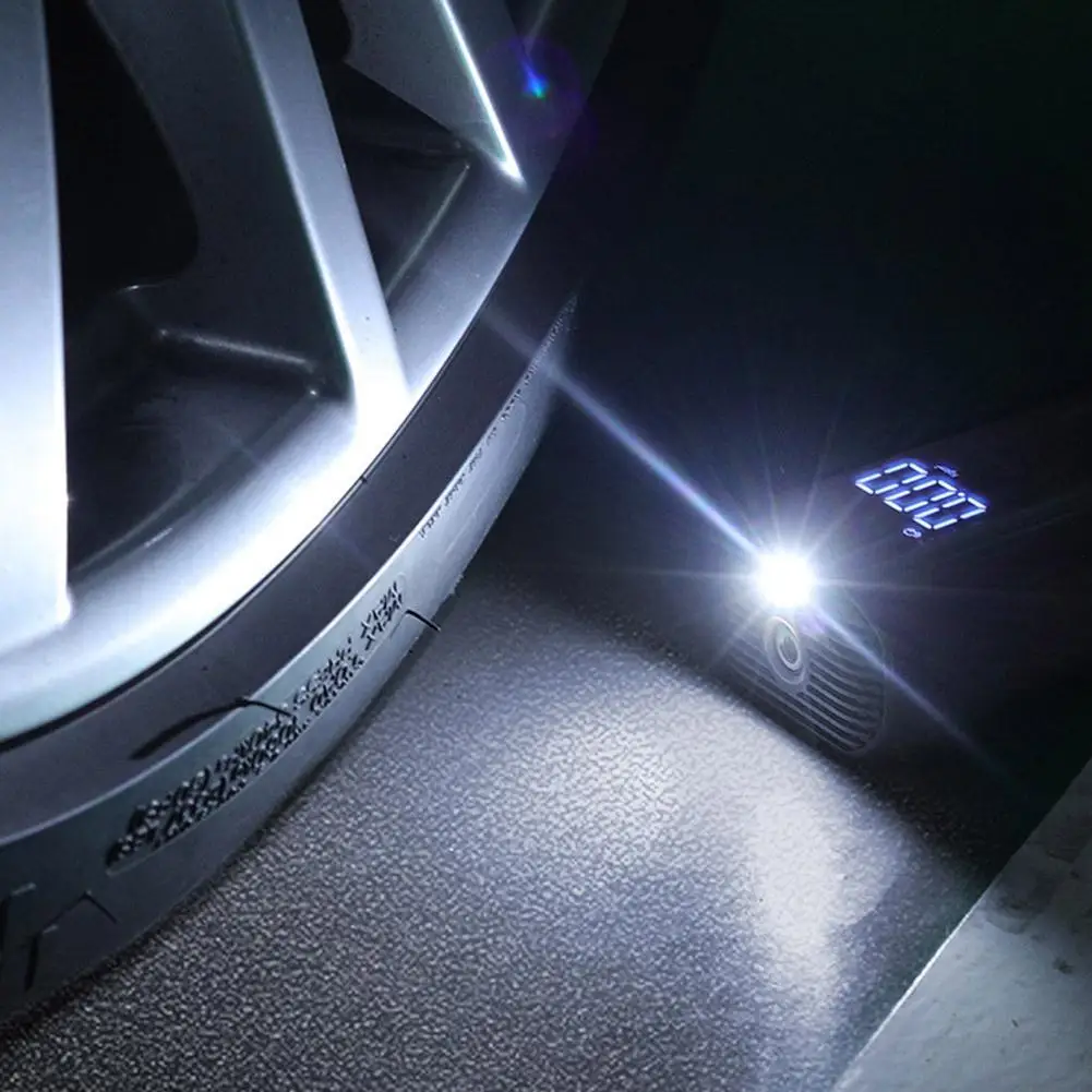 

Portable air pump Electric Inflatable Compressor for car motorcycle bicycle ball Power-off protection LED Mini Tire Inflator