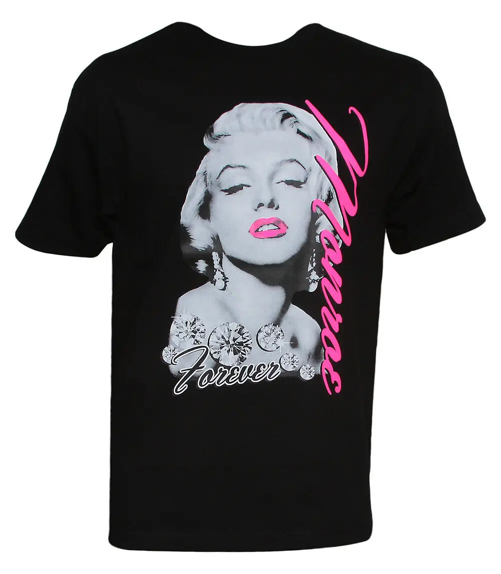

Forever Diamonds Marilyn Monroe T-Shirt. Summer Cotton Short Sleeve O-Neck Mens T Shirt New S-3XL