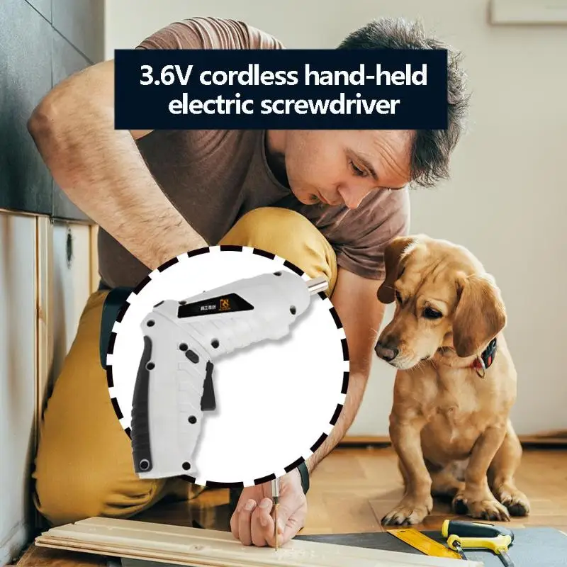 3.6V Mini Power Driver Cordless Drill USB Rechargeable Electric Screwdriver built-in lithium battery 18650/1300mAh | Инструменты