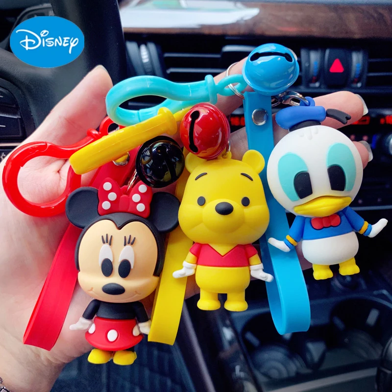 Новинка, брелок для ключей с героями мультфильма Диснея, Микки Маус, Дональд Дак, игрушка, брелок с героями мультфильма «Минни Стич», брелок ...