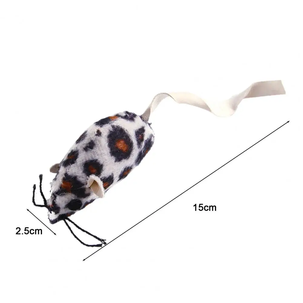 

2Pcs Funny New Style Pet Toy Leopard Mice Design Bite Resistant Plush Kitten Relieve Stress Doll Toy for Cats Supplies Products