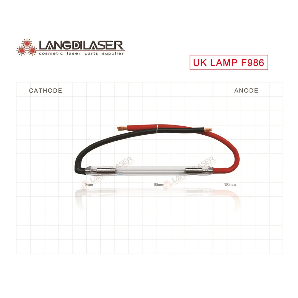 F986 UK FIRST LIGHT IPL Flash Lamp /  Size 7*50*90F /  IPL Flash Lamp For Cosmetic Laser Using