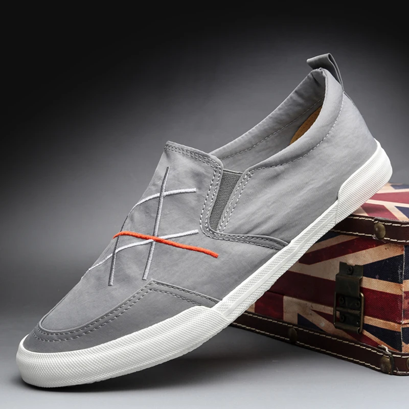 Новые брендовые парусиновые мужские лоферы Летние вентиляционные кроссовки