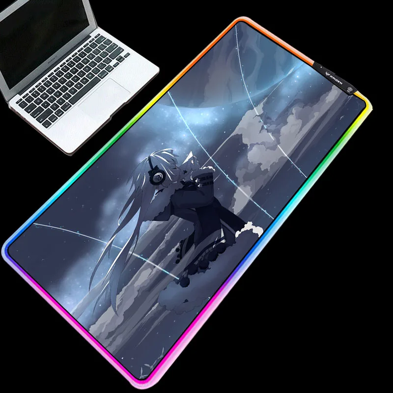 

XGZ RGB коврик для мыши светодиодный подсветкой аниме Девочка Фото Коврик для мыши с изображением Поддержка 3 светодиодный модели красочные кл...