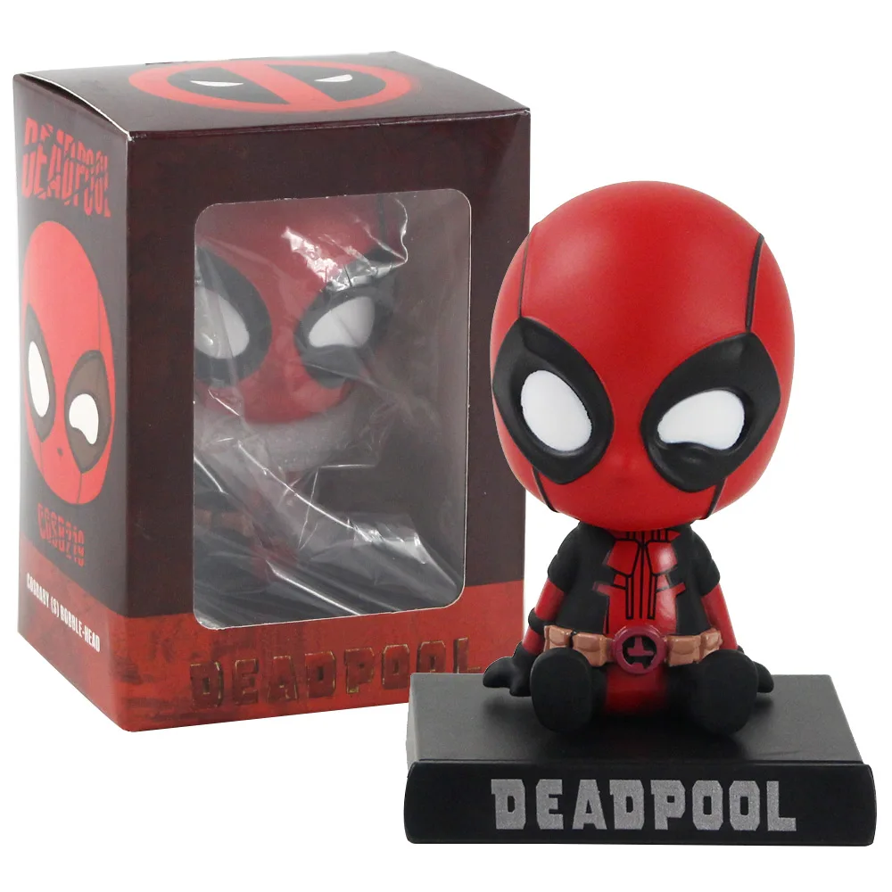 13 см Marvel Мстители Дэдпул сидят кавайный милый супер герой держатель для телефона