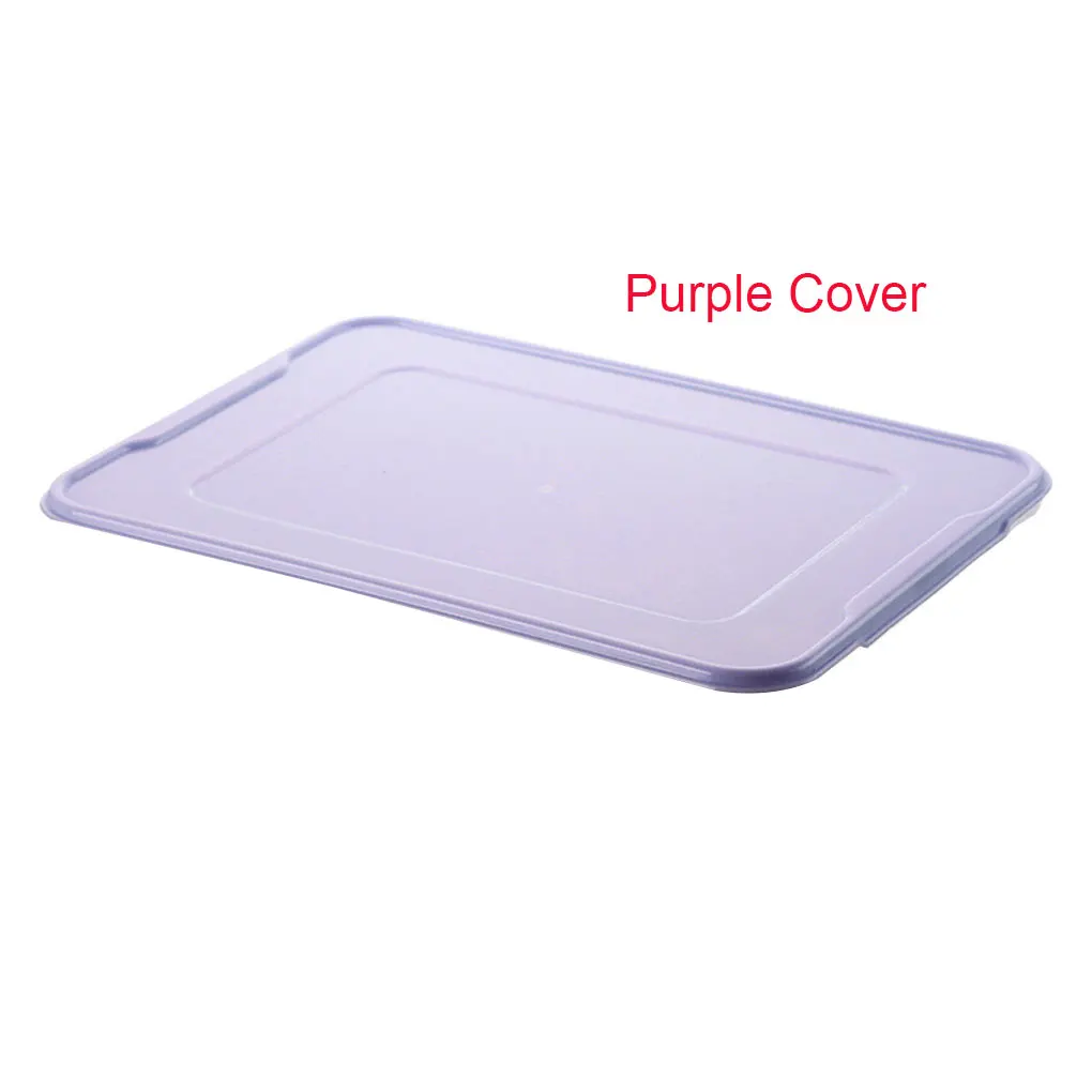 purple cover Кухонный Контейнер для пищевых продуктов пластиковая для вареников коробка для хранения прозрачный холодильник контейнер держатель - Цвет: purple cover