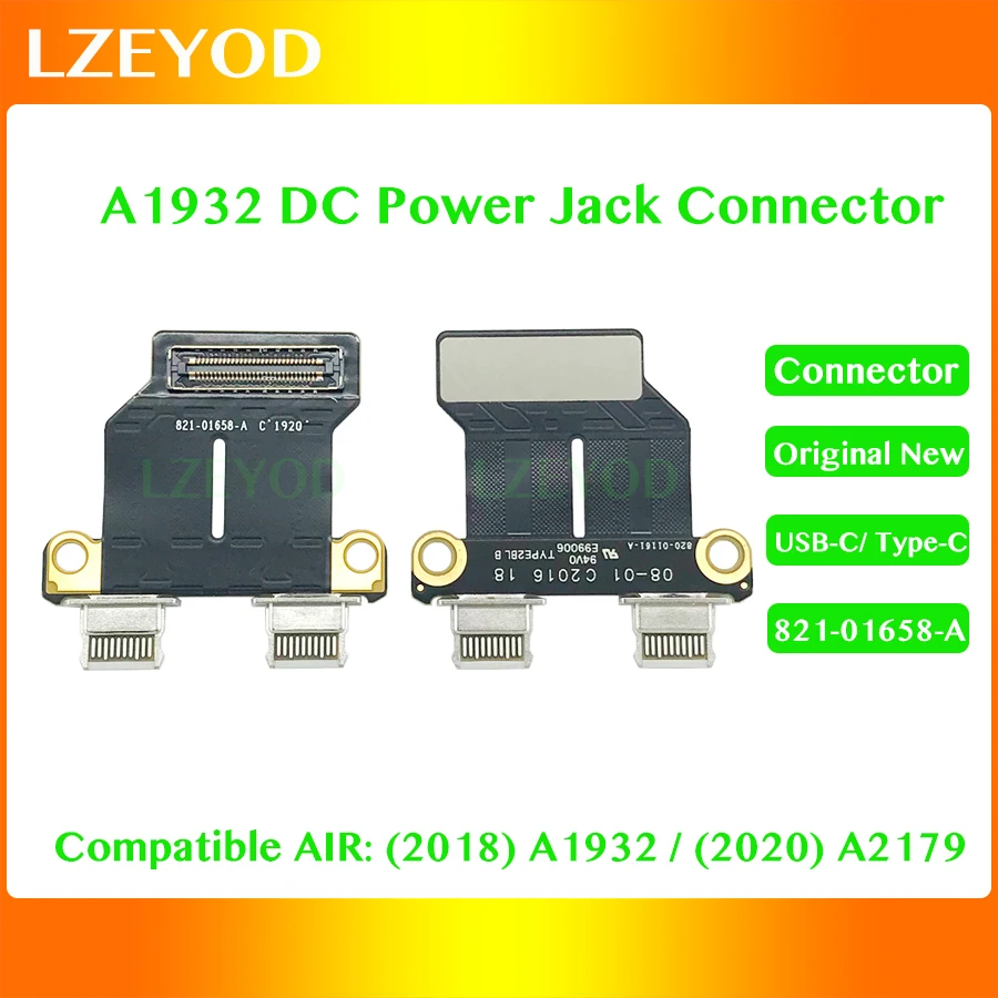 

Оригинальный новый разъем питания постоянного тока для Macbook Air Retina 13 дюймов A1932 A2179 A2337 Type-C USB-C разъем питания 821-01658-A