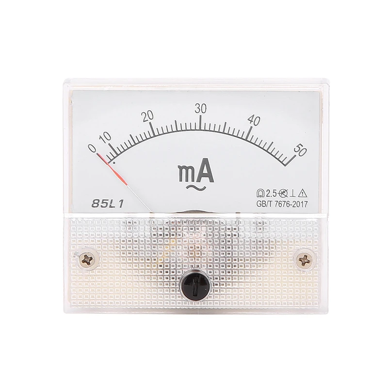 

AC 0 - 50MA Pointer AC Ammeter Analog Current Panel Ampere Meter for Pressure Regulator Distribution Boxes, Etc