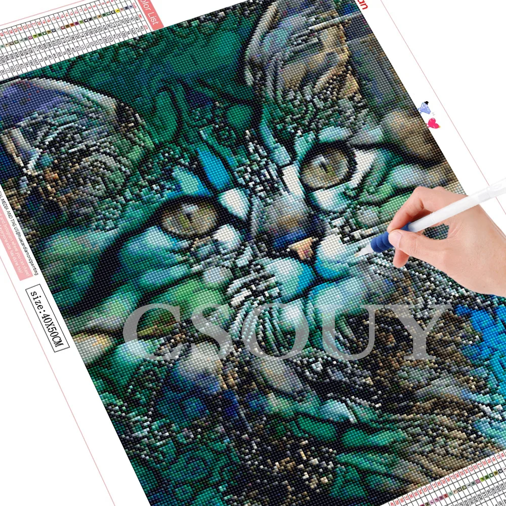 

5D Diy Diamond Painting Cross Stitch Glue Cat Full Resin Square Round Diamond Embroidery Home Mosaic Needlework Rhinestones Home