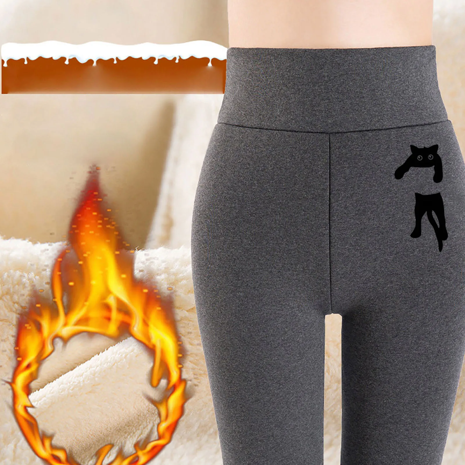 

2022 Spring Winter Cotton Velvet Leggings Women High Waist Side Stripes Sporting Fitness Leggings Pants Warm Thick Leggings #30f