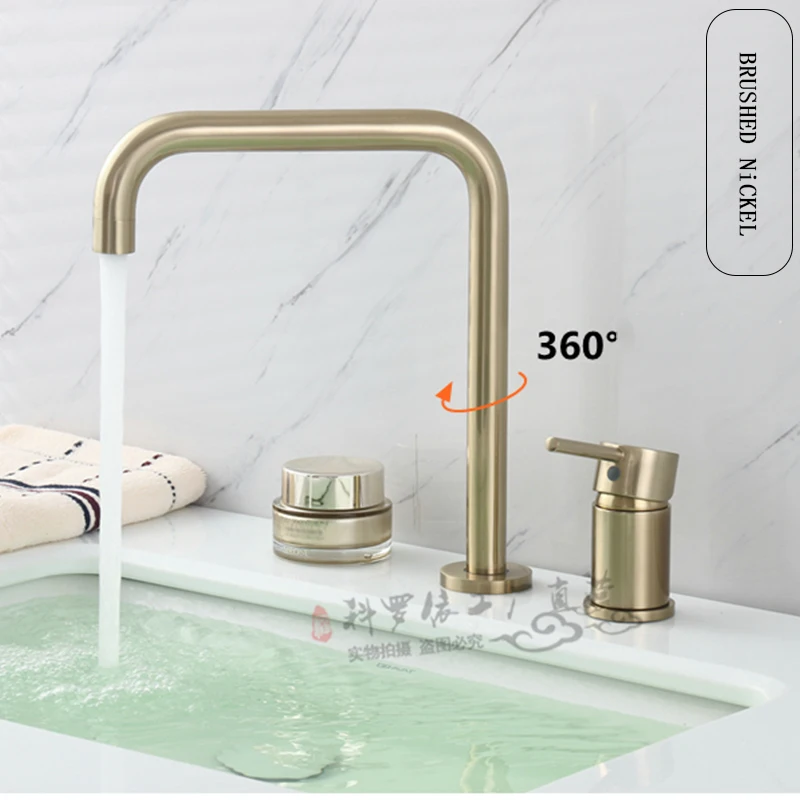 Смеситель для раковины смеситель ванной комнаты удлиненная трубка два отверстия