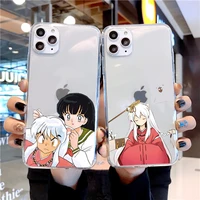 anime inuyasha higurashi japanese phone case transparent for iphone 11 12 13 mini pro xs max 8 7 plus x se 2020 xr