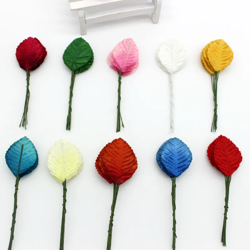 200 шт. Мини Искусственные бархатные листья искусственные цветы сделай сам