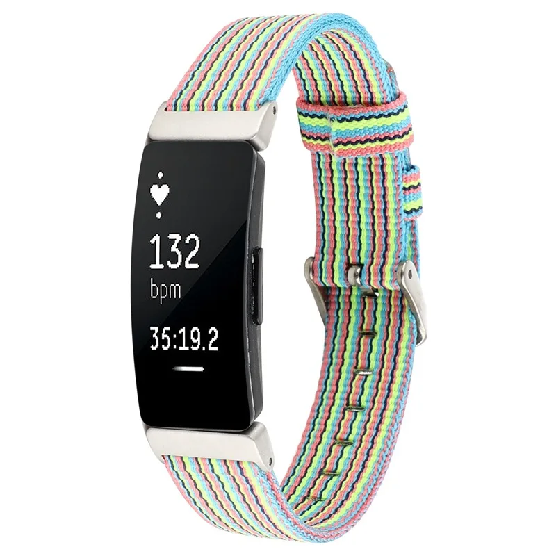 

Ремешки для часов для фитнес-трекера Fitbit Inspire, классические холщовые ремешки с металлическим разъемом, сменный Браслет
