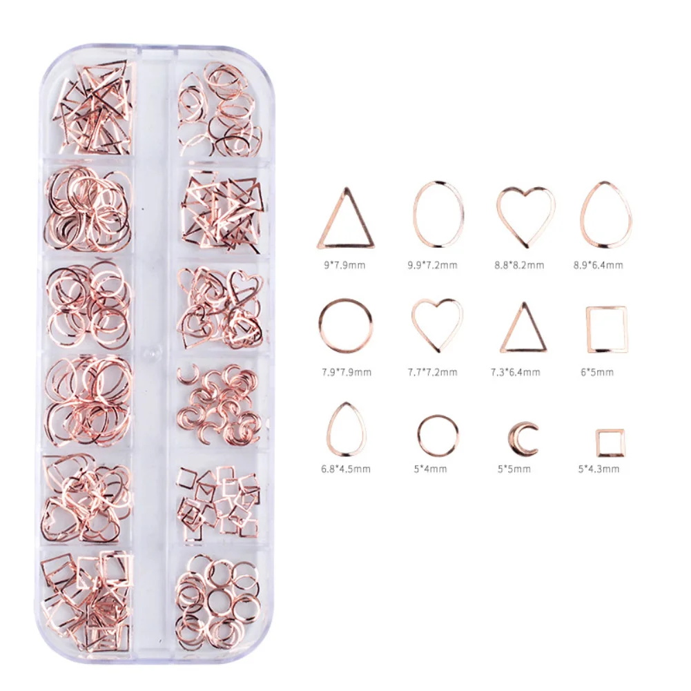 Горячие полые металлические Смешанные Звезды Луна заклепки DIY Блестки для нейл