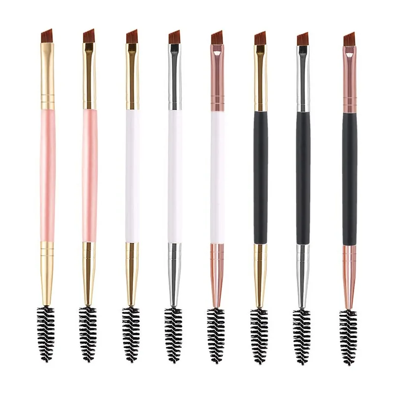 

Double-head Eyebrow Brush+Comb Beauty Professional Makeup Brush Tool Eyelash Curling Spiral Brush Bevel Eyebrow Powder Brush Pen