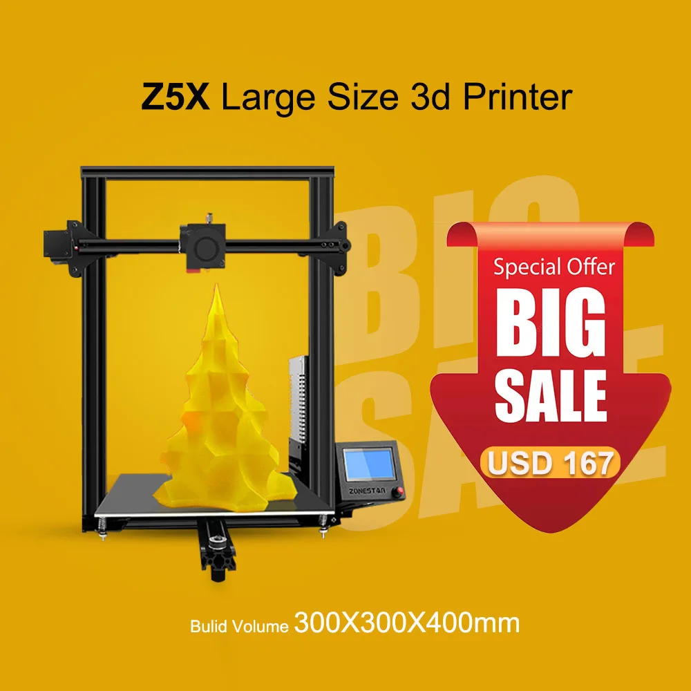 ZONESATR Большая распродажа низкая цена большой размер 3D принтер Z5X \ Z6 Высокая
