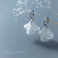 petal 925 sterling silver hoop earrings boho jewelry earrings minimalism brincos pendientes earrings for women