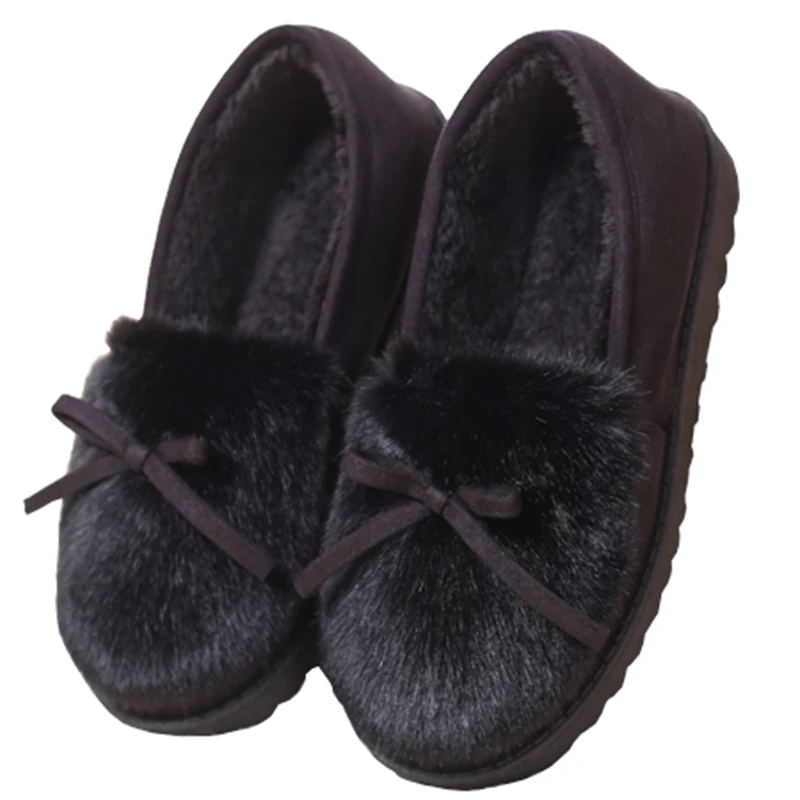 Женская обувь на толстой подошве На Домашняя из материала основе хлопка Зимняя