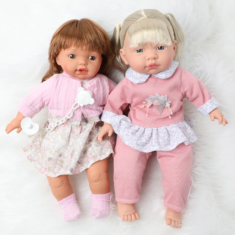 Кукла-реборн из силикона длинные волосы 16 дюймов 40 5 см |