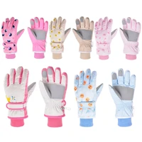winter warm baby children gloves waterproof windproof thick plush ski sports gloves cartoon thermal padded mitten for 4 10y kids