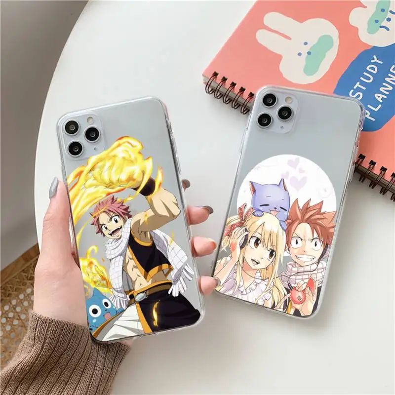 

FAIRY TAIL Phone Case Clear Transparent for iPhone 11 12 13 mini pro XS MAX 8 7 6 6S Plus X 5S SE XR 2020