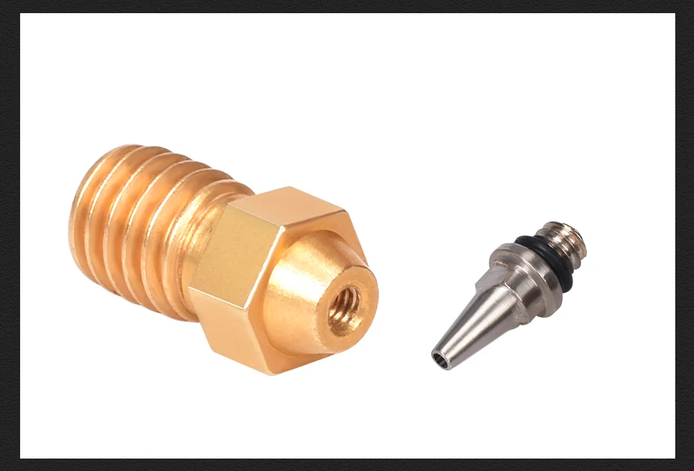 Высокое качество Budaschnozzle1.1 латунная насадка 0,2/0,3/0,4/0,5 мм 1,75 мм нити 3D-принтеры Запчасти для Ender-3 CR-10 j-head Hotend