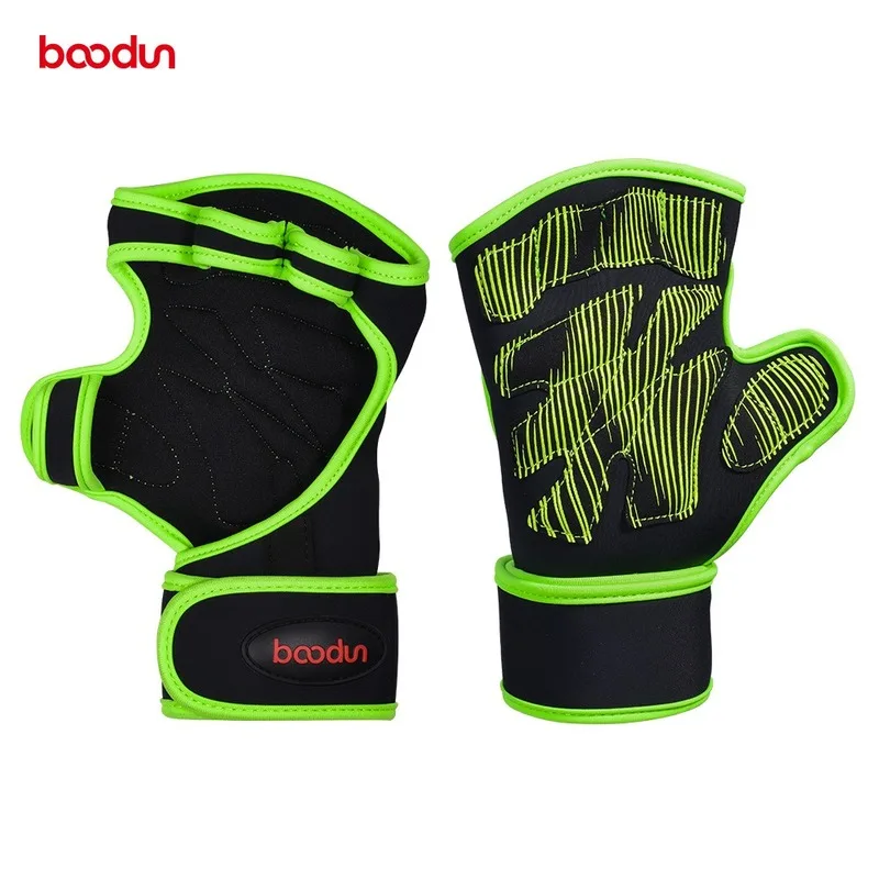 

Boodun-fingerless sports training gloves non-slip weightlifting gloves outdoor fitness palm guard sports protective gear