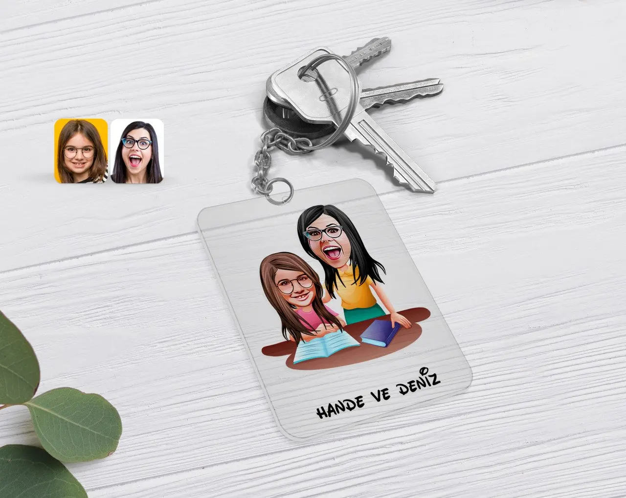 

Персонализированная карикатура для мамы девочки из прозрачного оргстекла