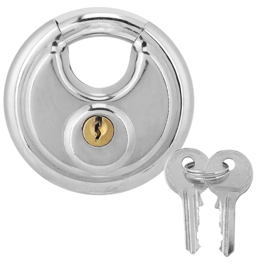 

Stainless Steel Disc Padlock Anti-Theft Lock For Home Office Door Bicycle Anti-Theft Security Bicycle Suitcase Drawer Cabinet