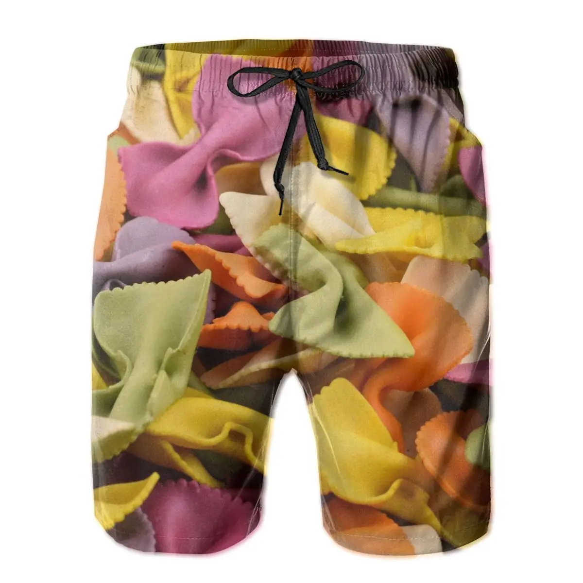 

Summer Men Beach Short Breathable Quick Dry Humor Graphic Food Full Printed,Sausage Party running Noodles Hawaii Pants
