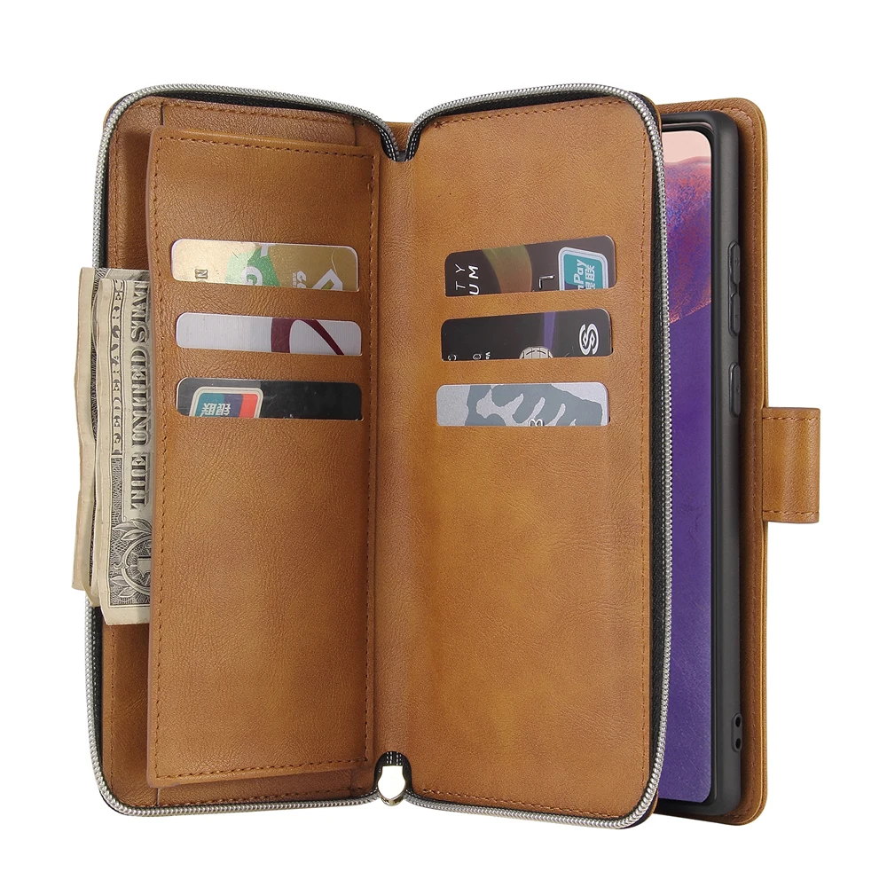 Чехол на молнии из искусственной кожи с подкладкой ТПУ для Apple iPhone X Xs Xr XsMax