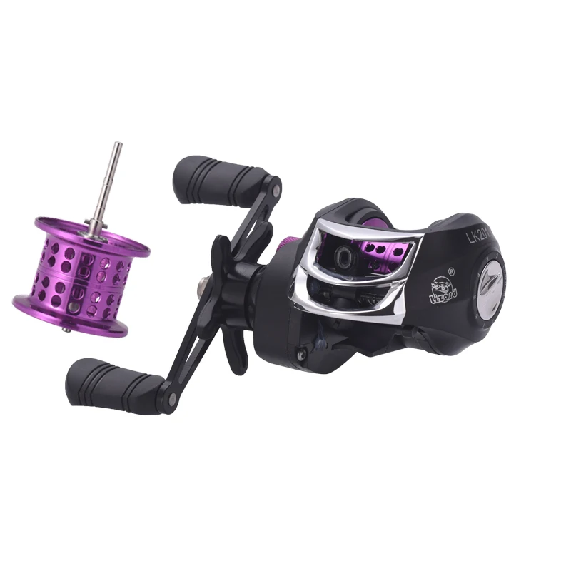 LIZARD Baitcasting With Magnetic Brake System 8KG Drag Resistance 17+1 BB 7.2 High Speed Black Purple Fishing