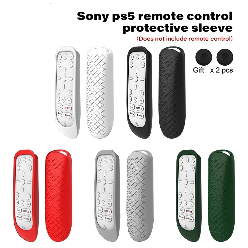 

2PCS Remote Control Case For PS5 Remote Control Silicone Protective Case Cover Anti-fail Sweat-proof Protective Cover